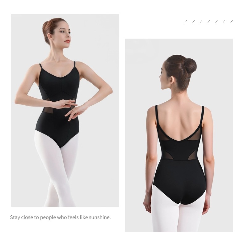 高弹锦氨吊带扒缝拼网练功连体服0902508